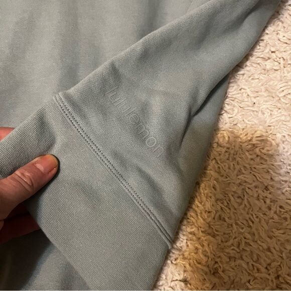 Lululemon perfectly oversized Crewneck silvered blue size 4 - Picture 2 of 3